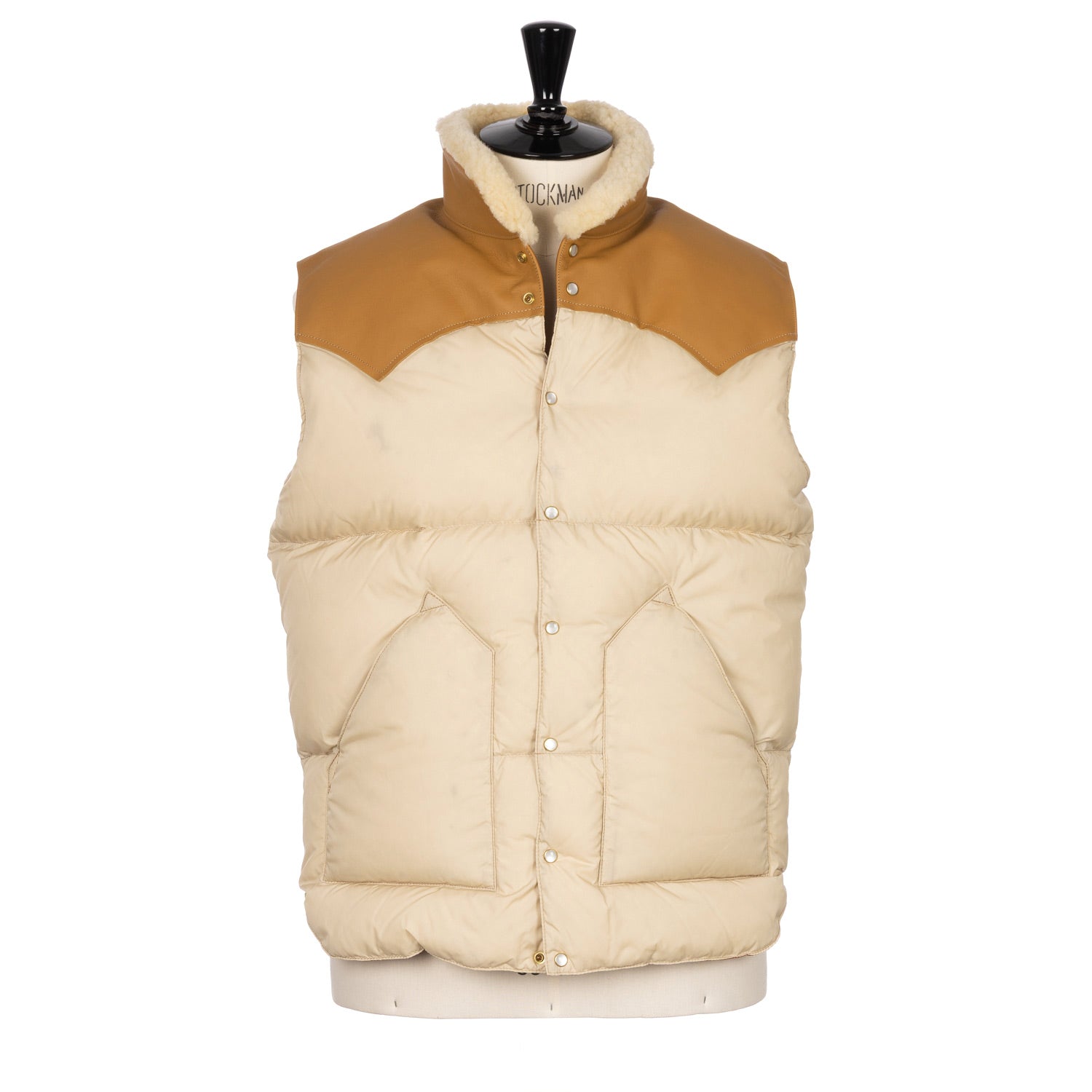 Rocky Mountain Featherbed x MJ: Daunenweste "Christy Vest" mit Lammfellkragen